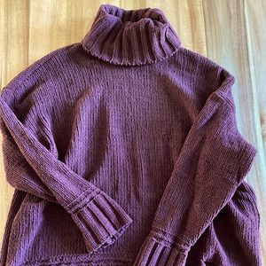 Aerie maroon turtleneck sweater size small womens